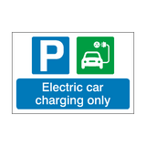 Electric Car Charging Only Sign | Safety-Label.co.uk