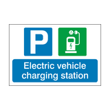 Electric Vehicle Charging Station Sign | Safety-Label.co.uk