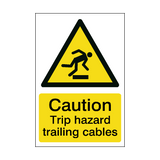 Trip Hazard Trailing Cables Sign | Safety-Label.co.uk