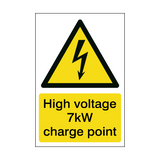High Voltage 7kW Charge Point Sign | Safety-Label.co.uk
