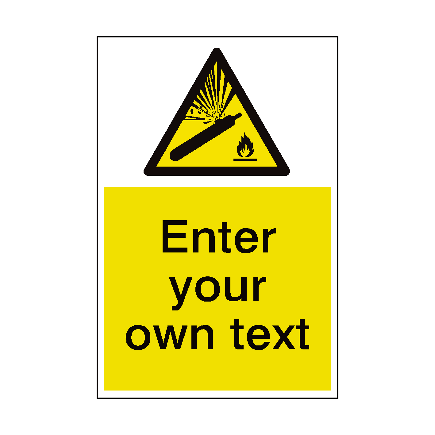 Explosive Gas Custom Hazard Sticker