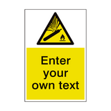 Explosive Gas Custom Hazard Sticker | Safety-Label.co.uk