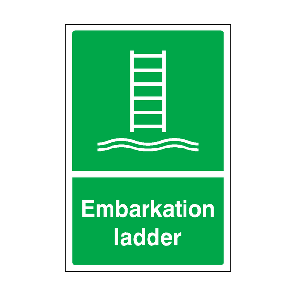 Embarkation Ladder Sign | Safety-Label.co.uk
