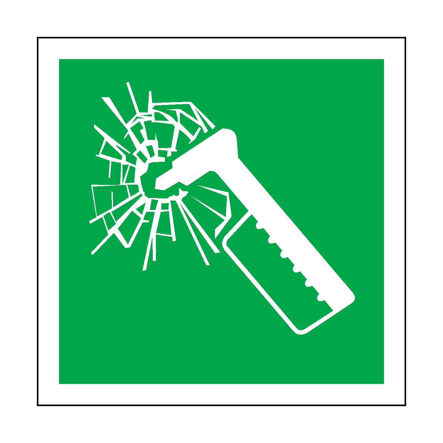 Emergency Hammer Label