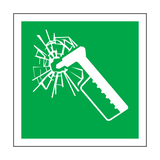 Emergency Hammer Symbol Sign | Safety-Label.co.uk