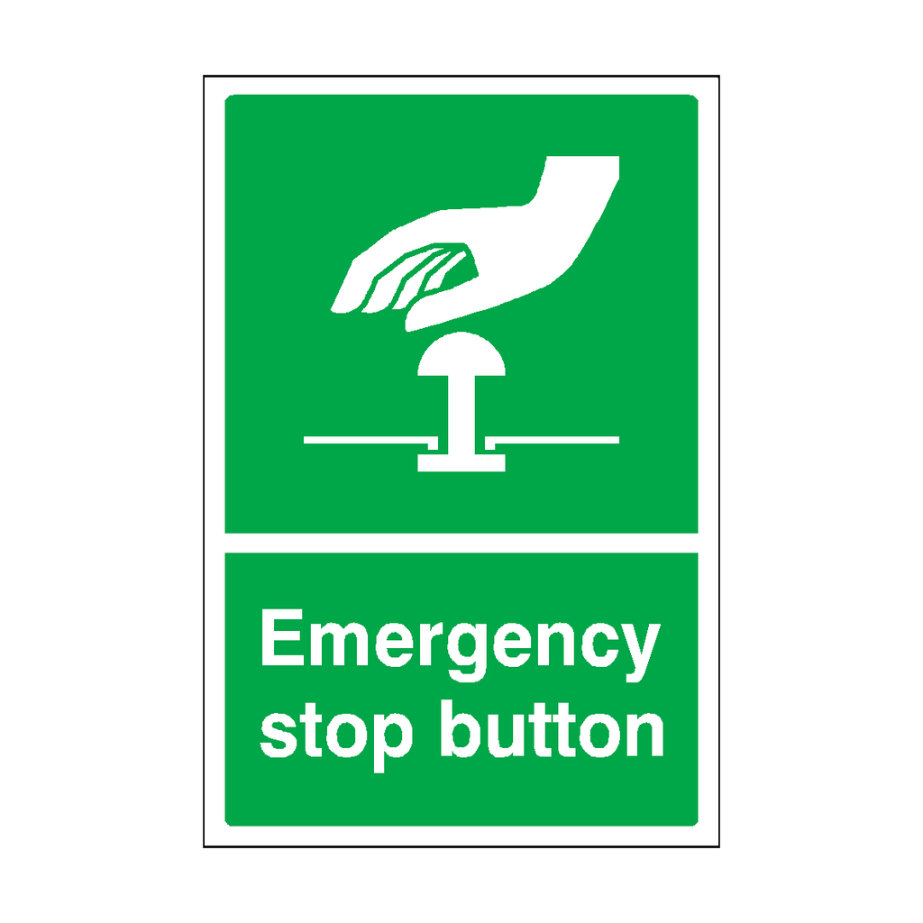 Emergency Stop Code Emergency Stop Button Sticker