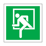 Emergency Window Symbol Sign | Safety-Label.co.uk