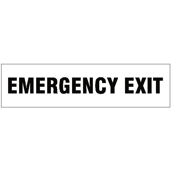 Emergency Exit Legal Lettering Sticker | Safety-Label.co.uk