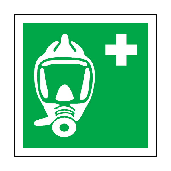 Emergency Escape Breathing Device Symbol Sign | Safety-Label.co.uk
