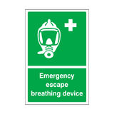 Emergency Escape Breathing Device Sign | Safety-Label.co.uk