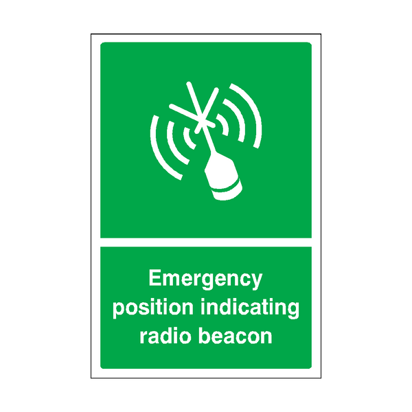 Emergency Position Indicating Radio Beacon Sticker | Safety-Label.co.uk