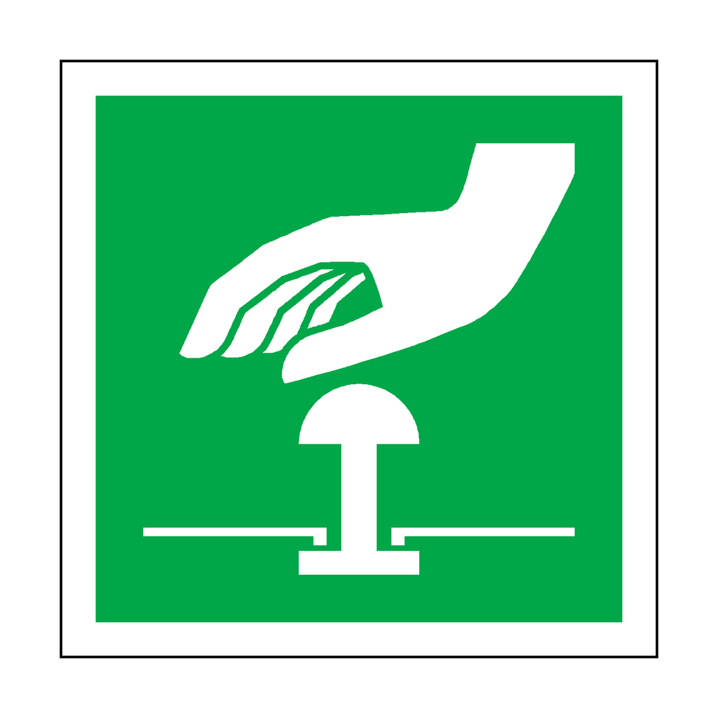 Emergency Stop Button Symbol Sign | Safety-Label.co.uk