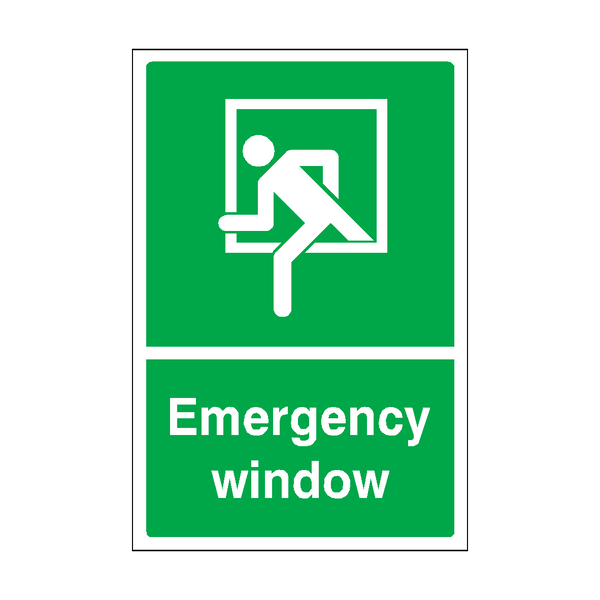 Emergency Window Sticker | Safety-Label.co.uk