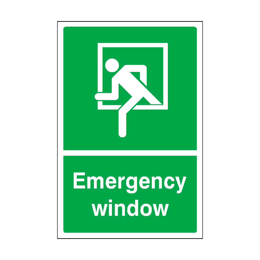 Emergency Window Sign