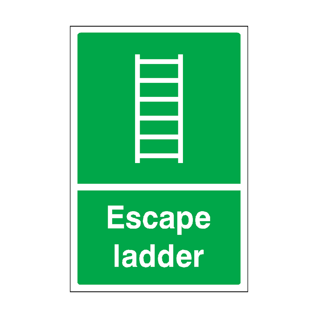 Exscape Ladder Sign Escape Ladder Sign