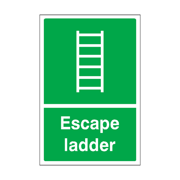 Escape Ladder Sticker | Safety-Label.co.uk