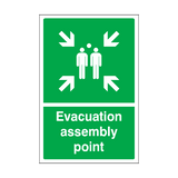 Evacuation Assembly Point Sticker | Safety-Label.co.uk