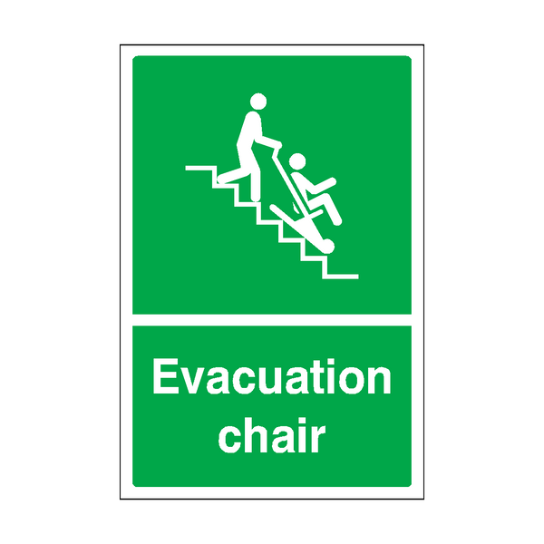 Evacuation Chair Sign | Safety-Label.co.uk