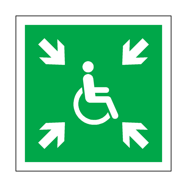 Evacuation Temporary Refuge Point Symbol Sign | Safety-Label.co.uk