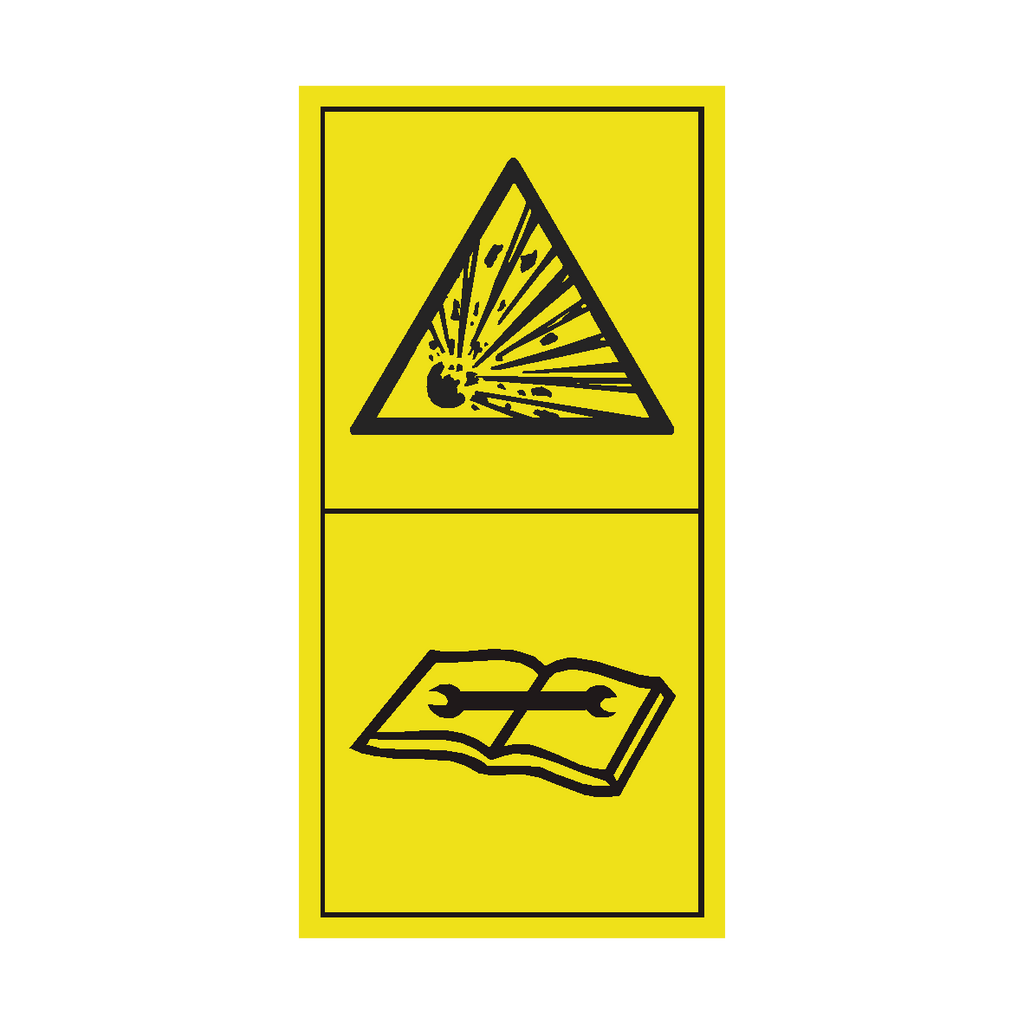 Explosion Risk - Check Service Manual Sticker | Safety-Label.co.uk