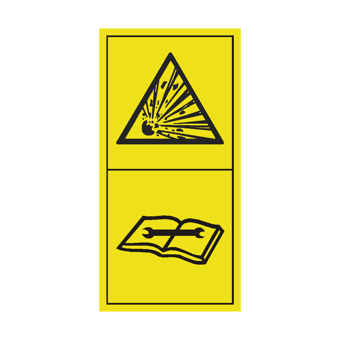 Explosion Risk - Check Service Manual Sticker | Safety-Label.co.uk