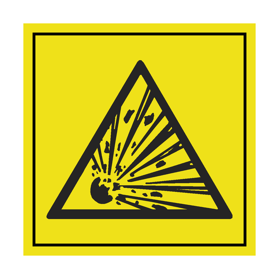 Explosive ISO 11684 Label