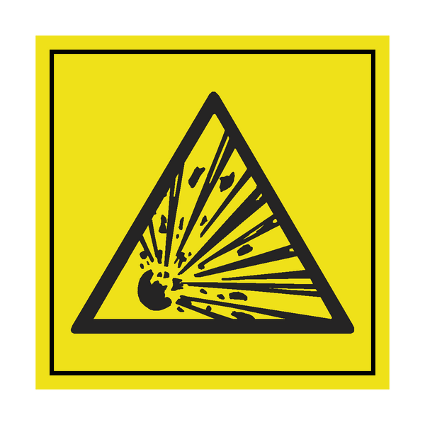 Explosive ISO 11684 Label