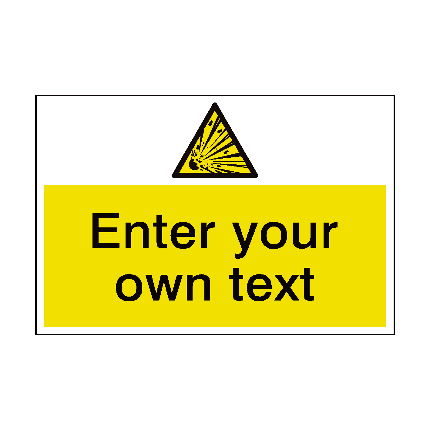 Explosive Material Custom Safety Sticker | Safety-Label.co.uk