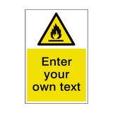 Flammable Materials Custom Hazard Sticker | Safety-Label.co.uk