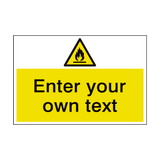 Flammable Materials Custom Safety Sticker | Safety-Label.co.uk