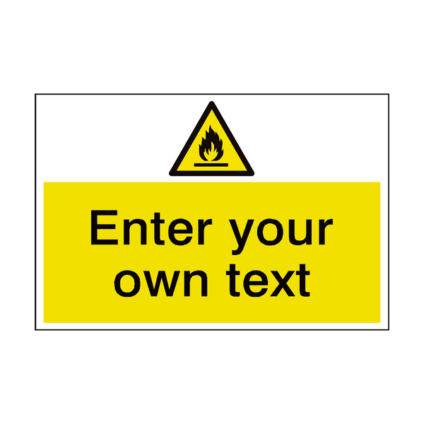 Flammable Materials Custom Safety Sticker | Safety-Label.co.uk