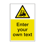 Fork Lift Truck Custom Hazard Sticker | Safety-Label.co.uk