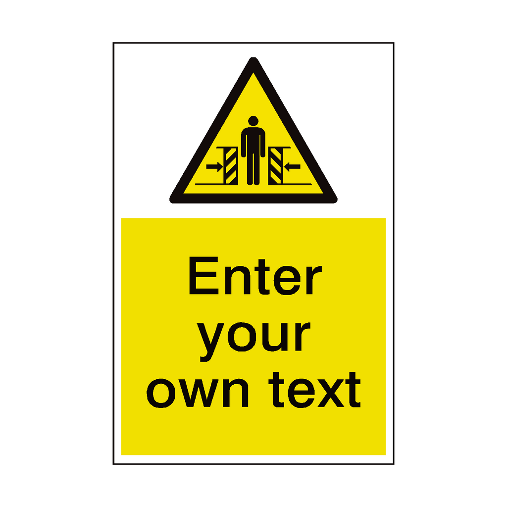 Full Crushing Custom Hazard Sticker | Safety-Label.co.uk