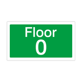 Floor 0 Sign Green | Safety-Label.co.uk