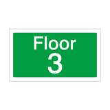 Floor 3 Sign Green | Safety-Label.co.uk