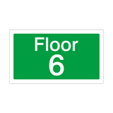 Floor 6 Sign Green | Safety-Label.co.uk