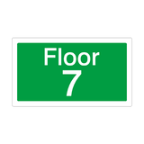 Floor 7 Sign Green | Safety-Label.co.uk