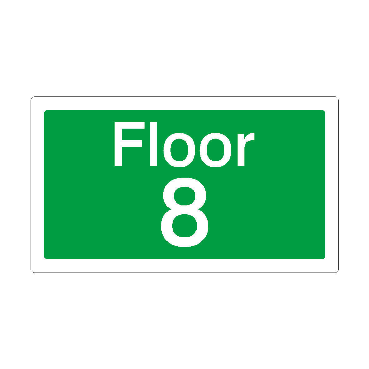 Floor 8 Sign Green