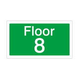 Floor 8 Sign Green | Safety-Label.co.uk