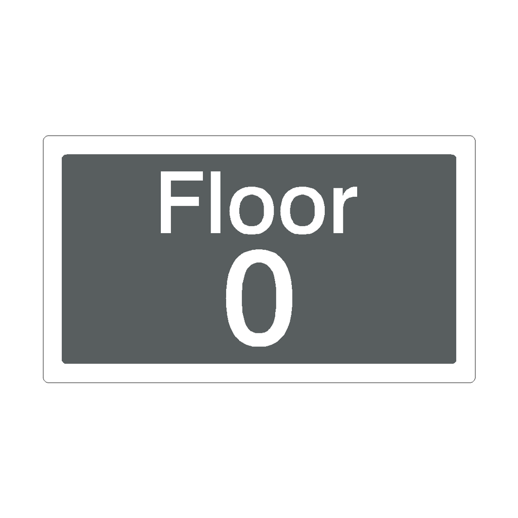 Floor 0 Sign Grey | Safety-Label.co.uk