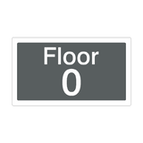 Floor 0 Sign Grey | Safety-Label.co.uk