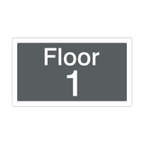 Floor 1 Sign Grey | Safety-Label.co.uk