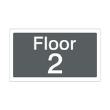 Floor 2 Sign Grey | Safety-Label.co.uk