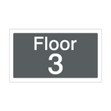 Floor 3 Sign Grey | Safety-Label.co.uk