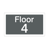 Floor 4 Sign Grey | Safety-Label.co.uk