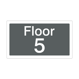 Floor 5 Sign Grey | Safety-Label.co.uk