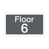 Floor 6 Sign Grey | Safety-Label.co.uk