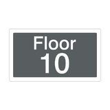 Floor 10 Sign Grey | Safety-Label.co.uk