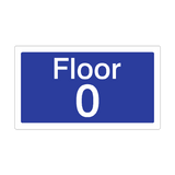 Floor 0 Sign Blue | Safety-Label.co.uk