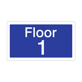 Floor 1 Sign Blue | Safety-Label.co.uk